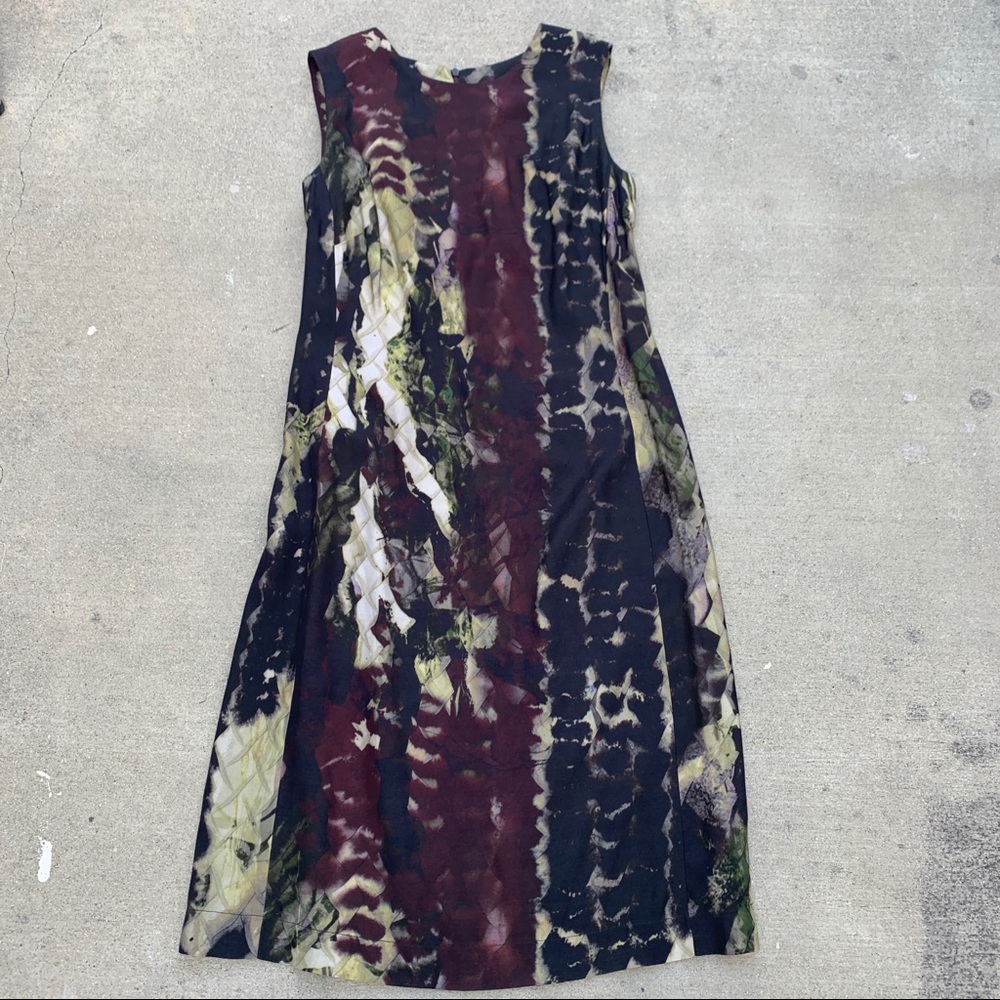 Comrags Dark Pattern Sleeveless Dress Size Small